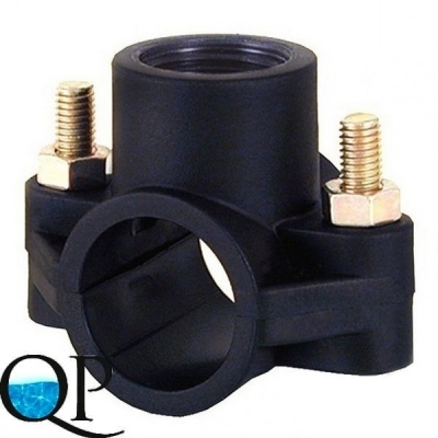 Отвод седловой ПП, NBR CEPEX внутр.резьба BSP (на болтах)