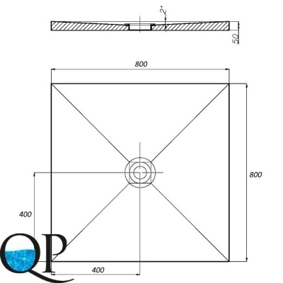 RPG поддон квадр 800х800