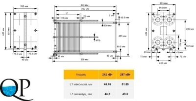 Теплообменник пластинчатый 2 242-287