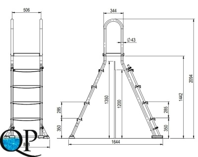 SAFETY LADDER 2 1200-1350
